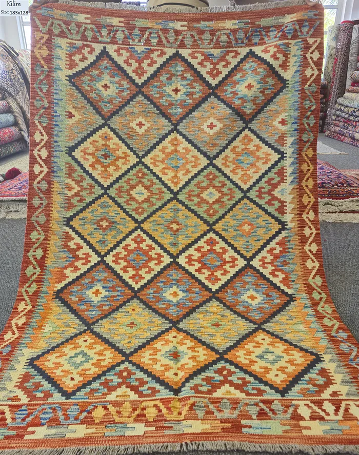 Flat Weave Afghan Kilim 1 1