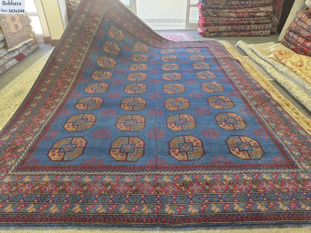 Premium Hand Knotted Bokhara rug 1