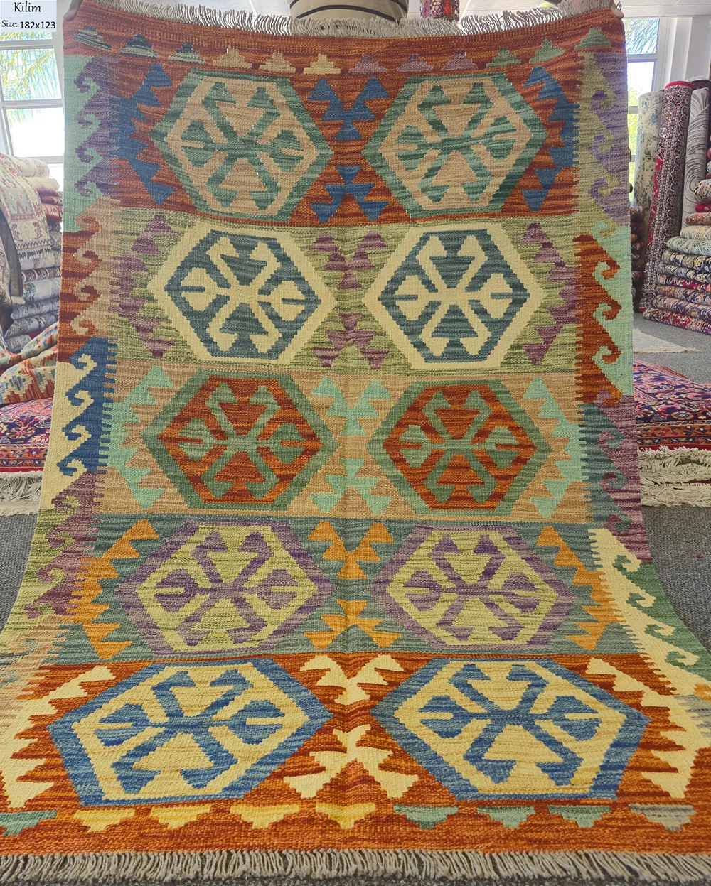Traditional Flat Weave Afghan Kilim 2
