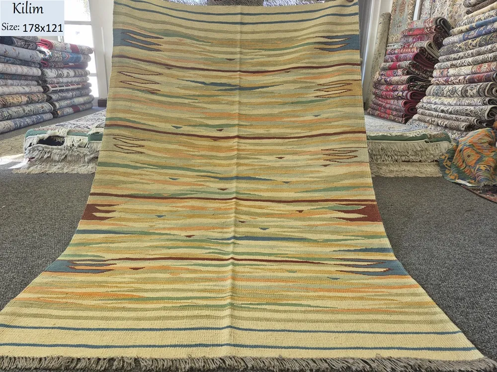afghan kilim size 178x121 cm natural wool vegetable dye hand woven 1