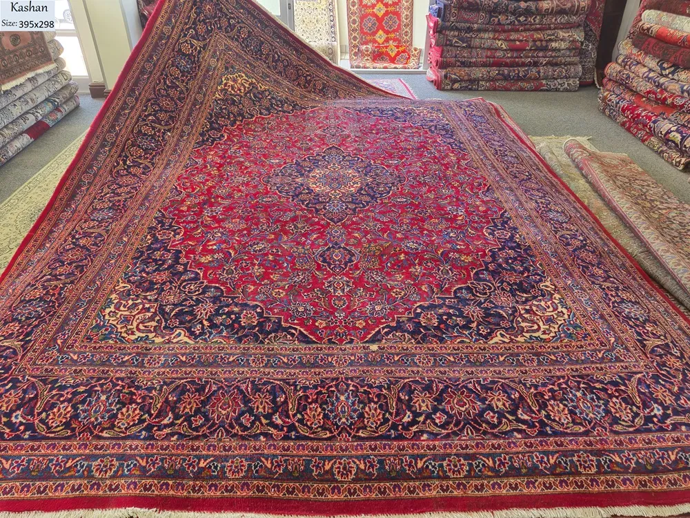 authentic hand knotted kashan rug 1