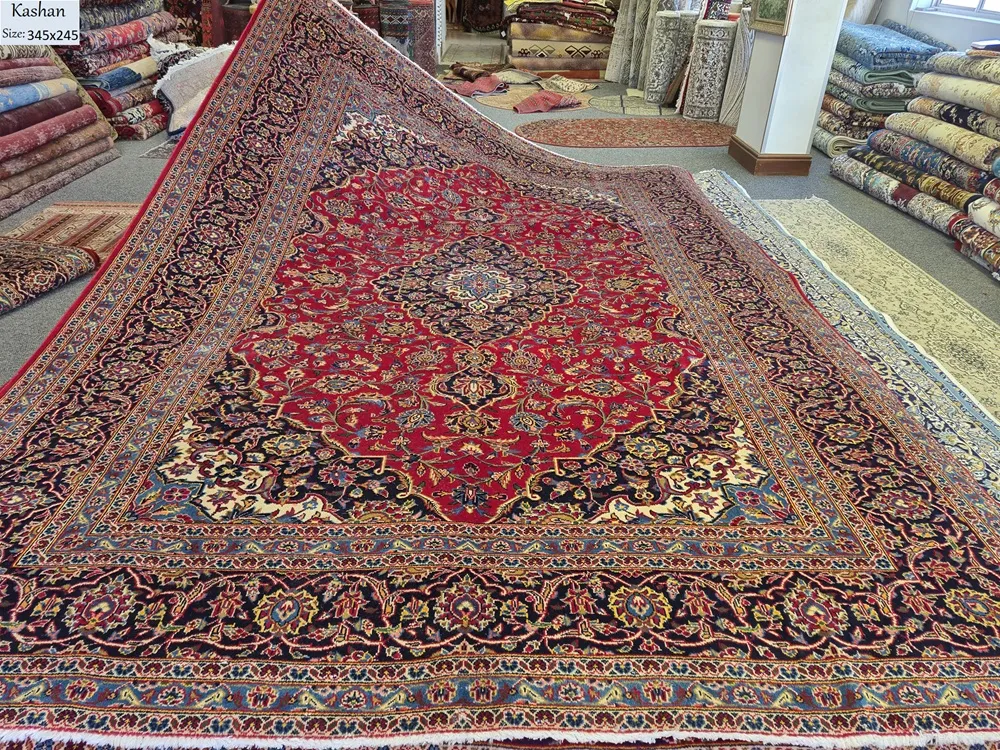 authentic hand knotted persian kashan rug 1