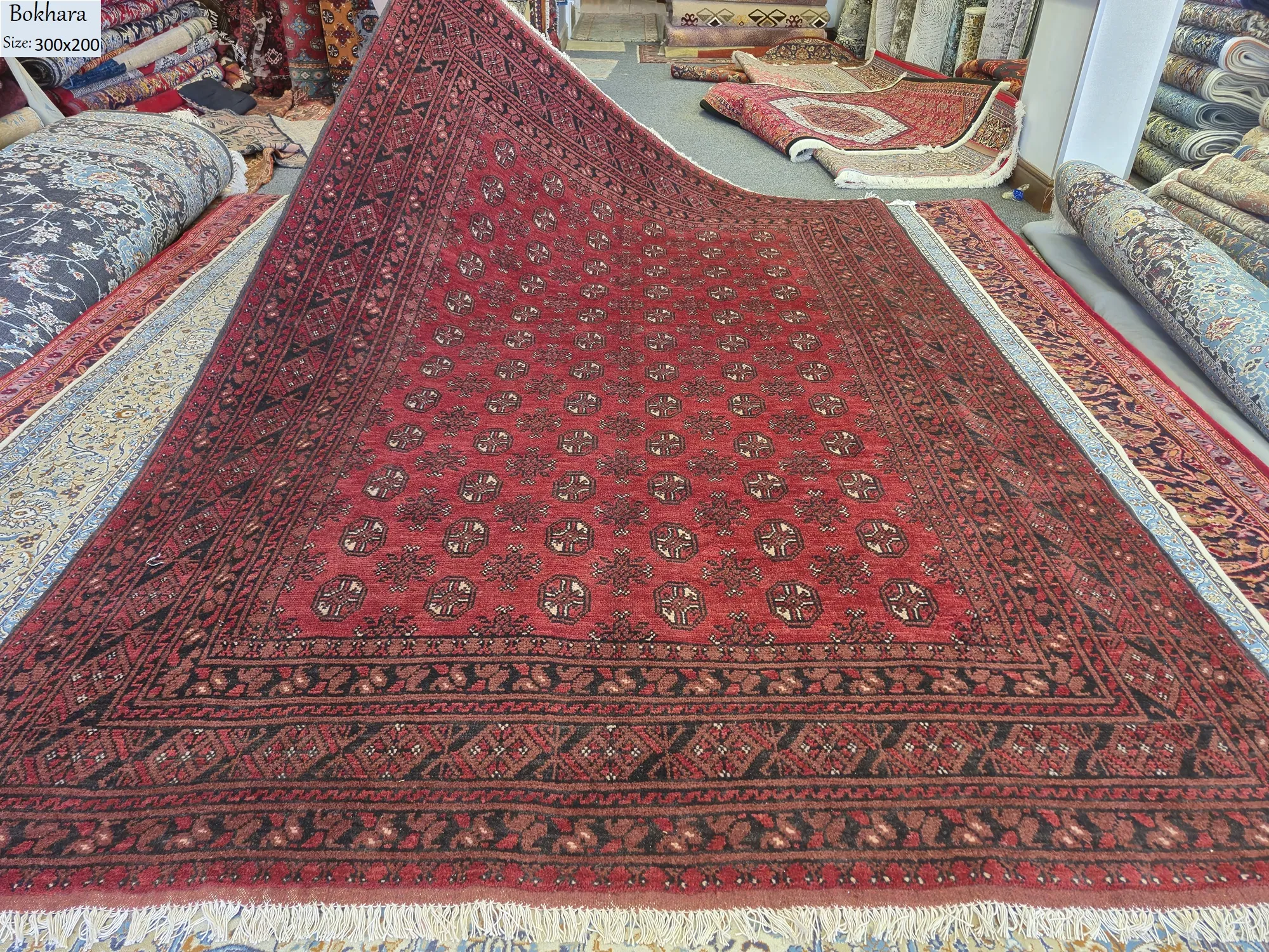 handmade bokhara size 300x200 cm afghan rug 2