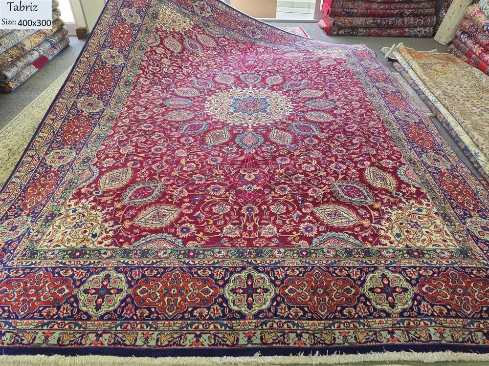 vintage persian tabriz rug 1