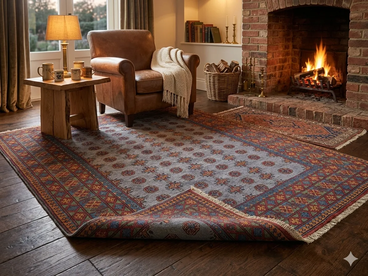 Hand-knotted Bokhara