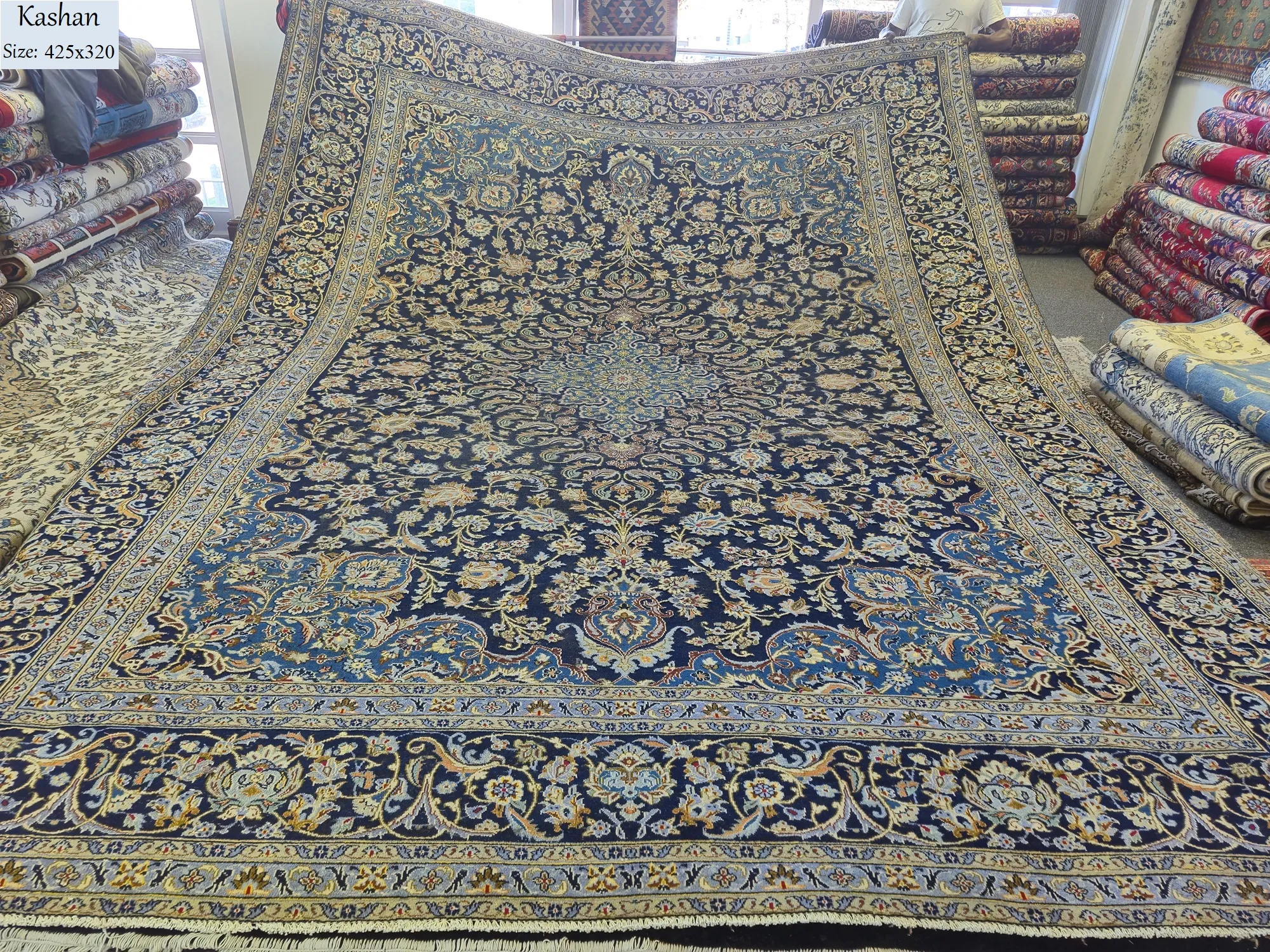 large premium persian kashan rug