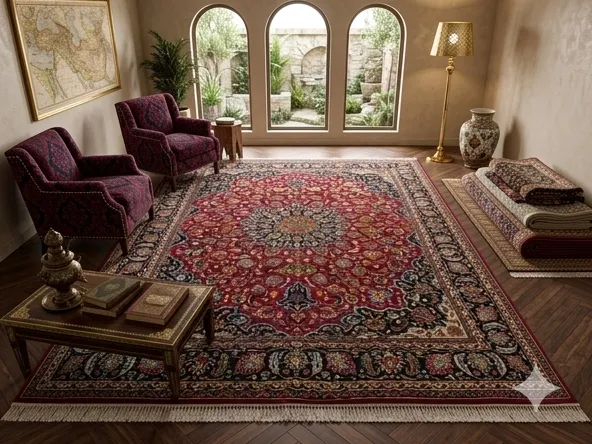 Hand-Knotted Mashad