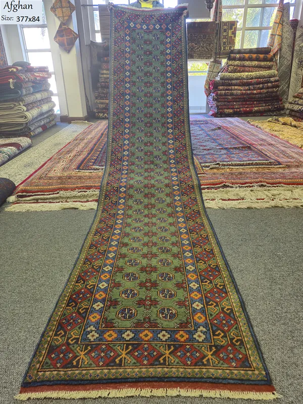 Hand knotted Afghan Hallway runner 1