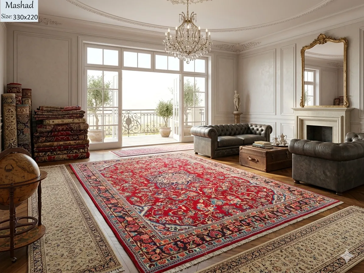 Antique Hand-knotted Mashad