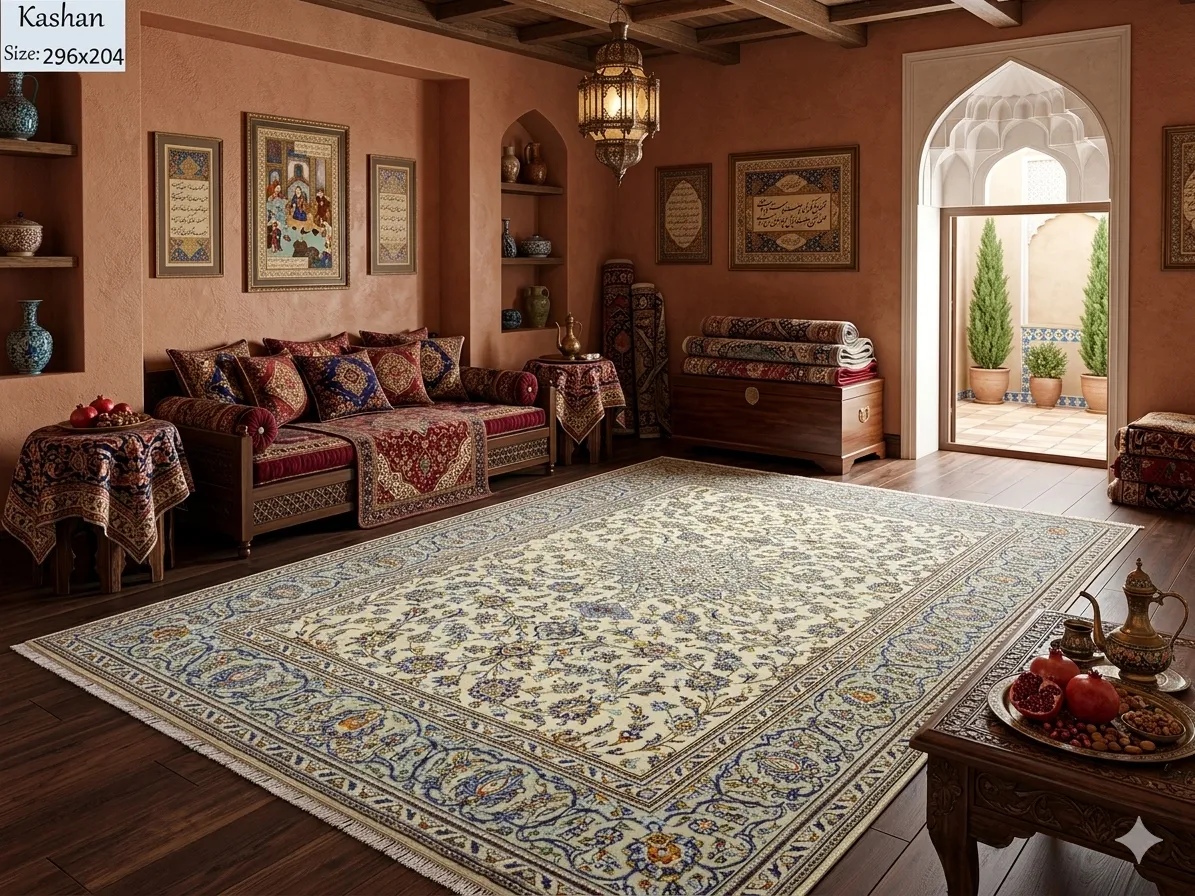 Hand-Knotted Kashan