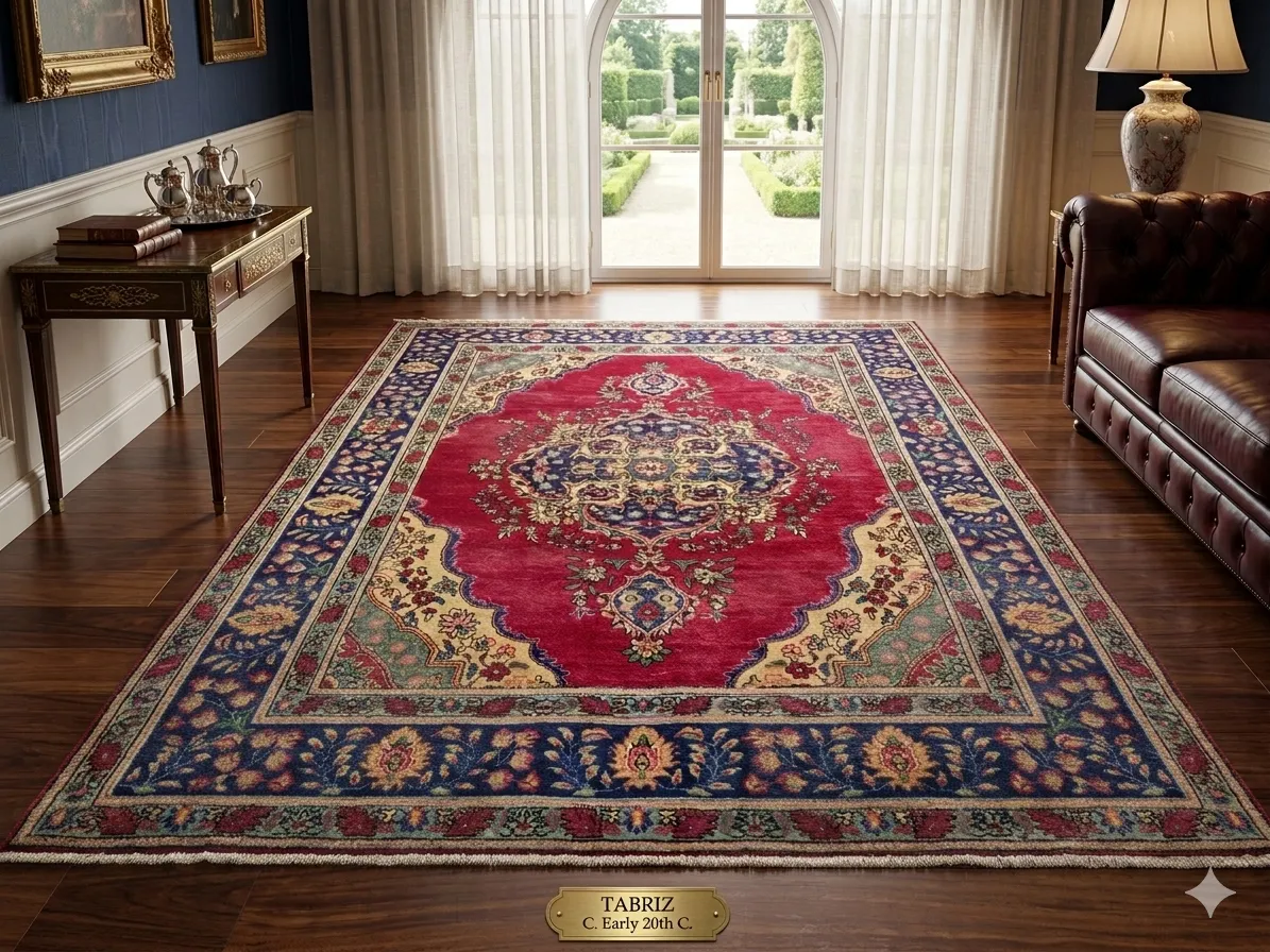 Hand-Knotted Tabriz