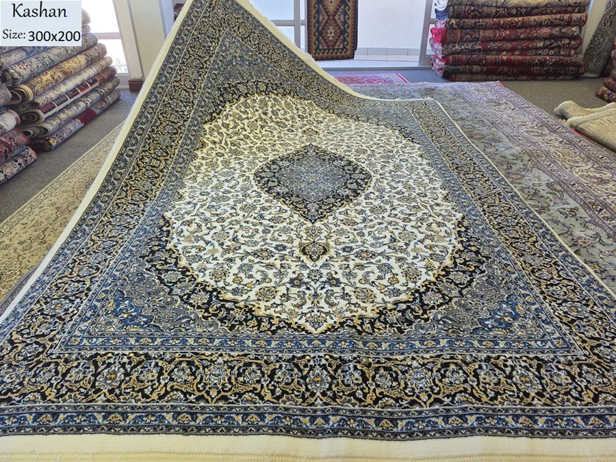 persian machine made kashan rug 1